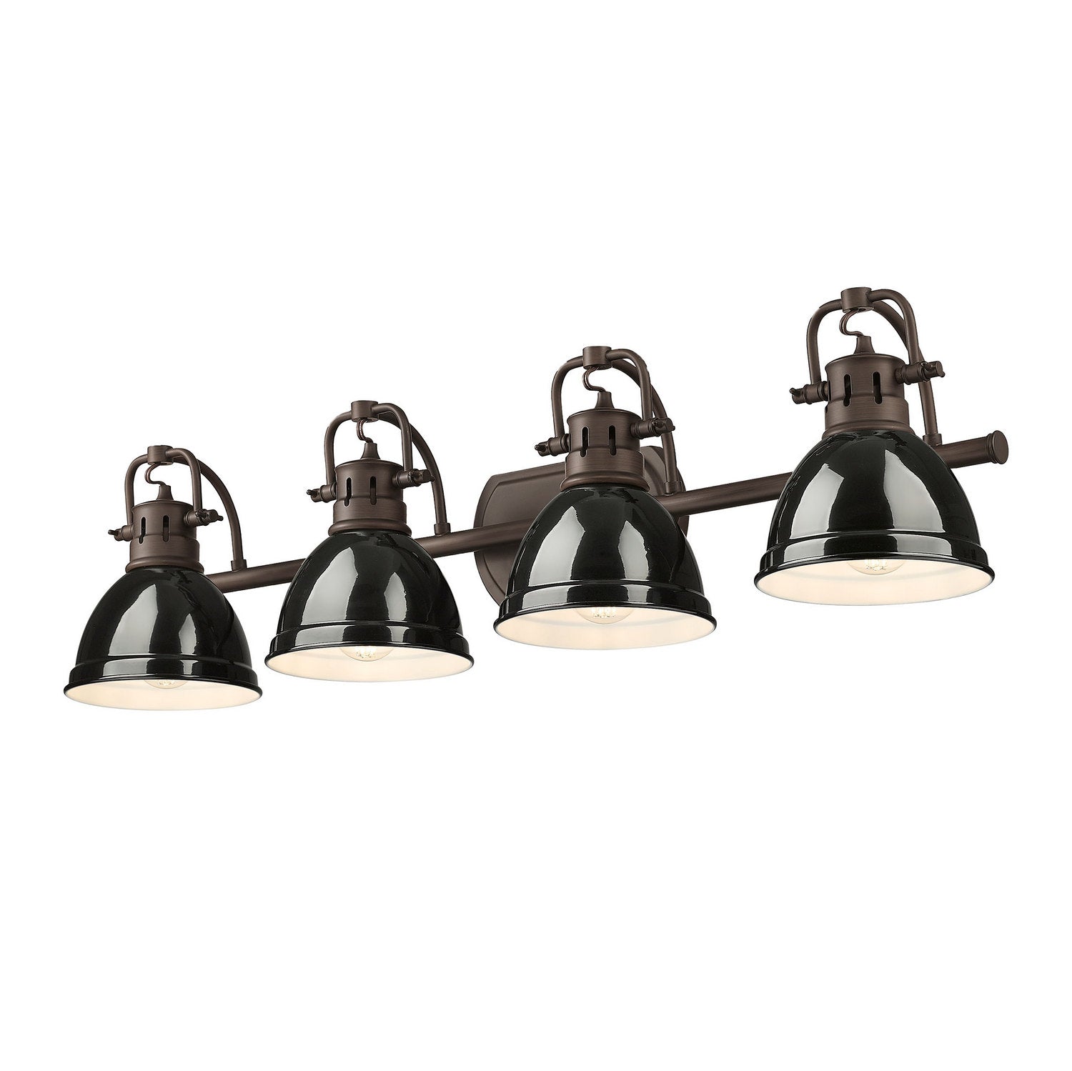 Golden - 3602-BA4 RBZ-BK - Four Light Vanity - Duncan - Rubbed Bronze