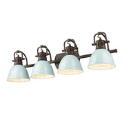 Golden - 3602-BA4 RBZ-SF - Four Light Vanity - Duncan - Rubbed Bronze