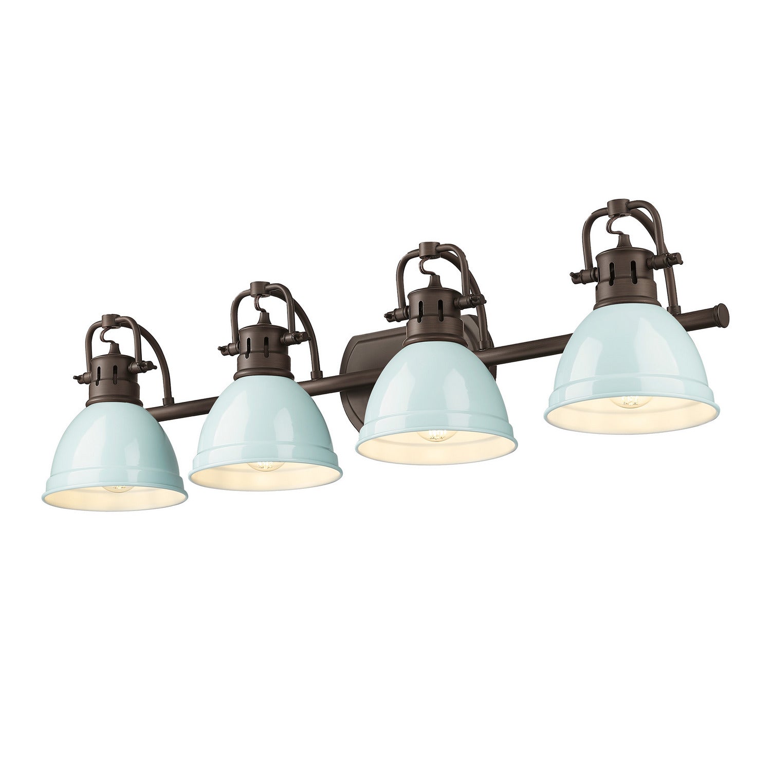 Golden - 3602-BA4 RBZ-SF - Four Light Vanity - Duncan - Rubbed Bronze
