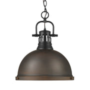 Golden - 3602-L BLK-RBZ - One Light Pendant - Duncan - Matte Black