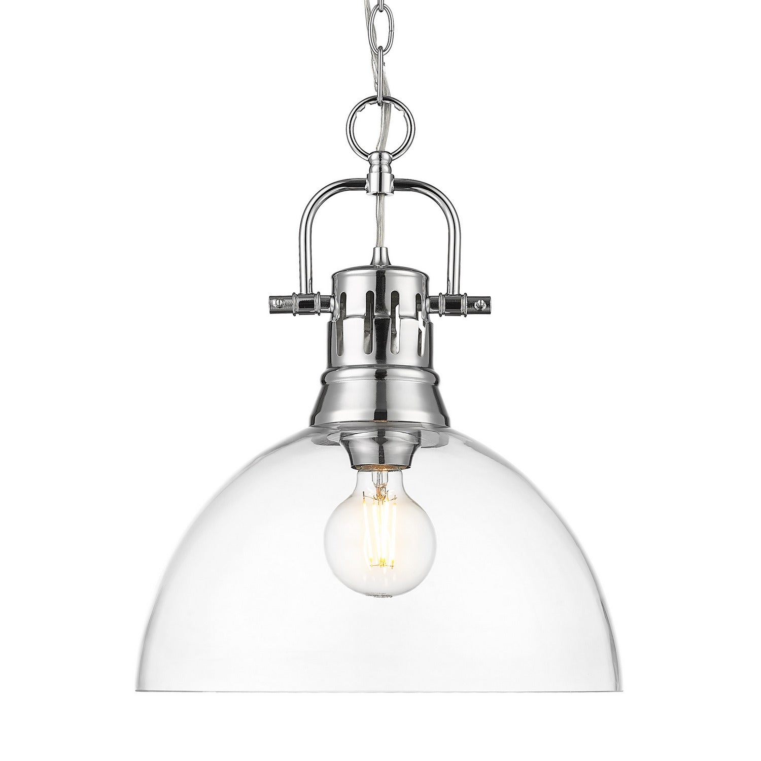 Golden - 3602-L CH-CLR - One Light Pendant - Duncan - Chrome