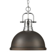 Golden - 3602-L CH-RBZ - One Light Pendant - Duncan - Chrome