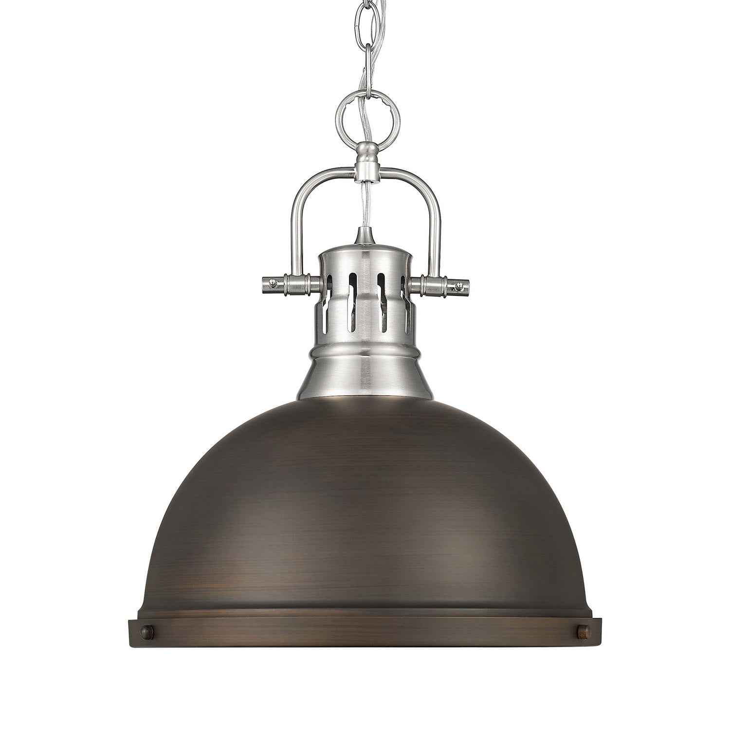 Golden - 3602-L PW-RBZ - One Light Pendant - Duncan - Pewter