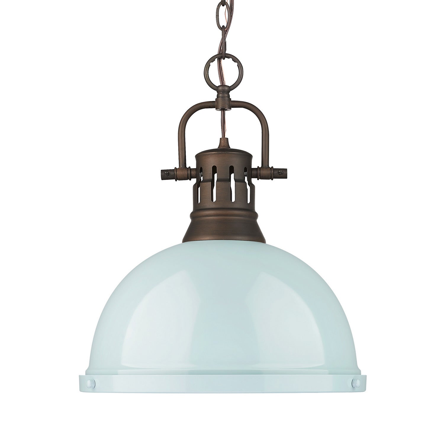 Golden - 3602-L RBZ-SF - One Light Pendant - Duncan - Rubbed Bronze