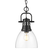 Golden - 3602-S BLK-CLR - One Light Pendant - Duncan - Matte Black