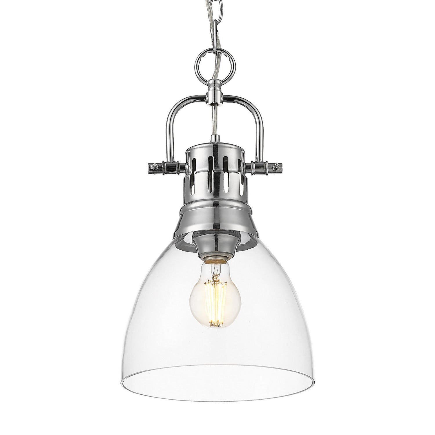 Golden - 3602-S CH-CLR - One Light Pendant - Duncan - Chrome