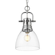 Golden - 3602-S CH-CLR - One Light Pendant - Duncan - Chrome