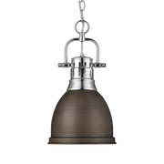 Golden - 3602-S CH-RBZ - One Light Pendant - Duncan - Chrome
