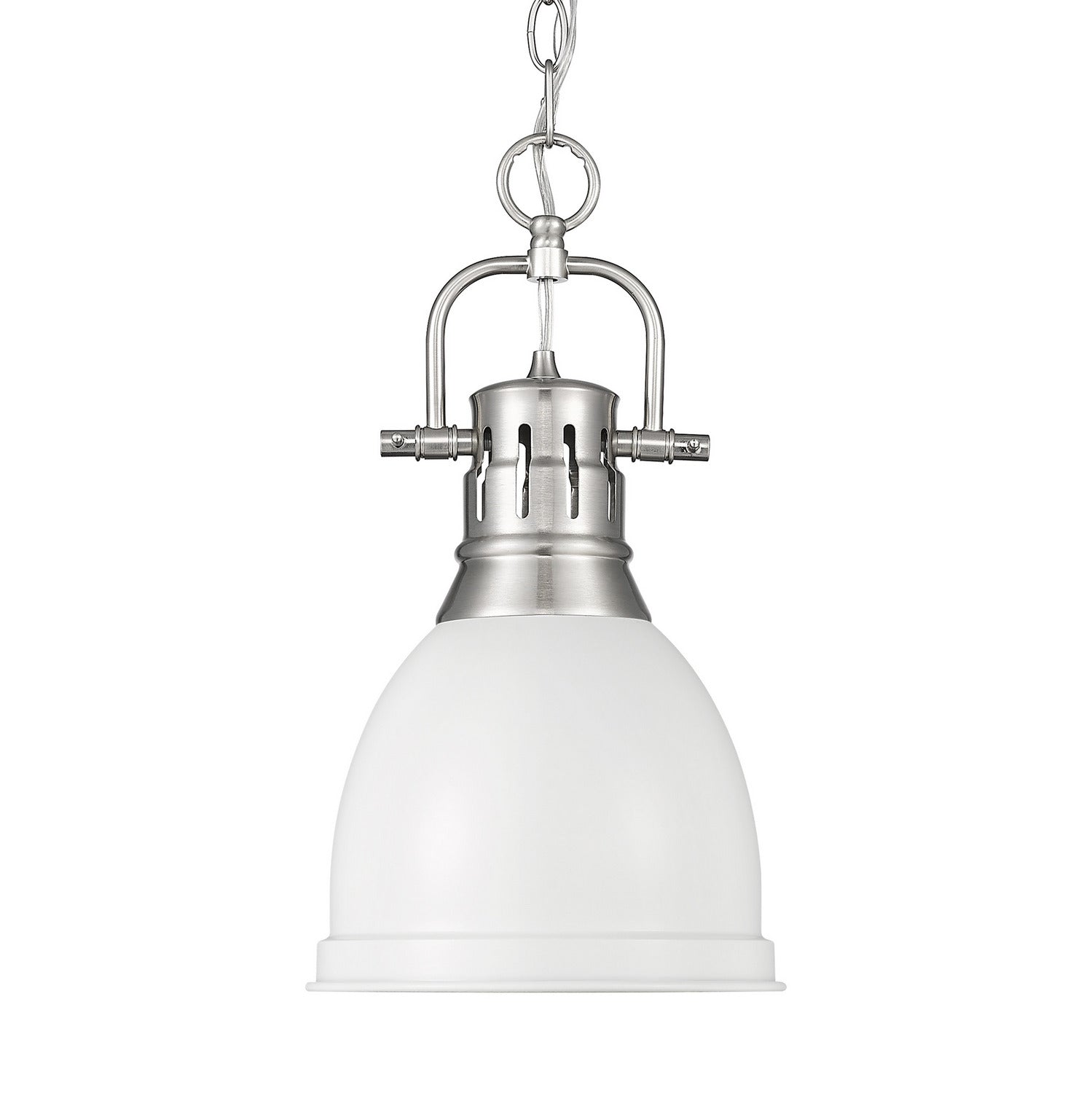 Golden - 3602-S PW-WHT - One Light Pendant - Duncan - Pewter
