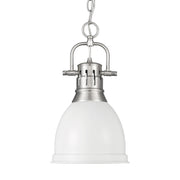 Golden - 3602-S PW-WHT - One Light Pendant - Duncan - Pewter
