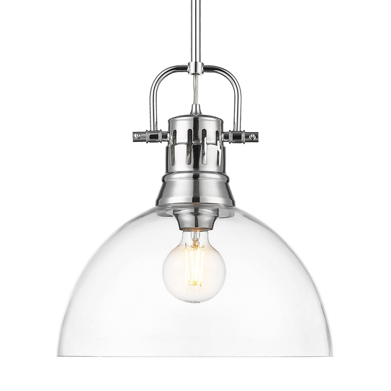 Golden - 3604-L CH-CLR - One Light Pendant - Duncan - Chrome