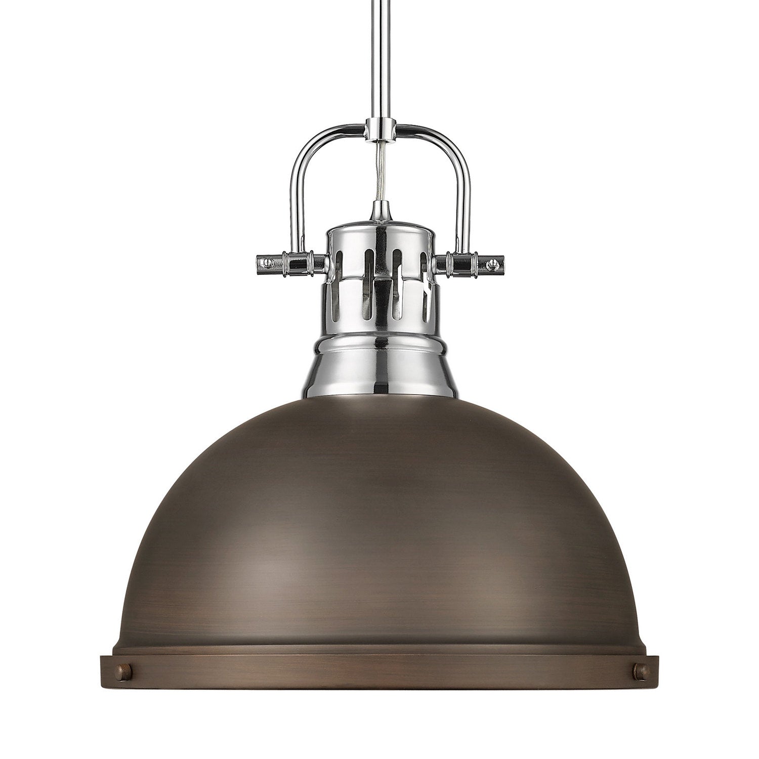 Golden - 3604-L CH-RBZ - One Light Pendant - Duncan - Chrome