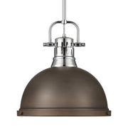 Golden - 3604-L CH-RBZ - One Light Pendant - Duncan - Chrome