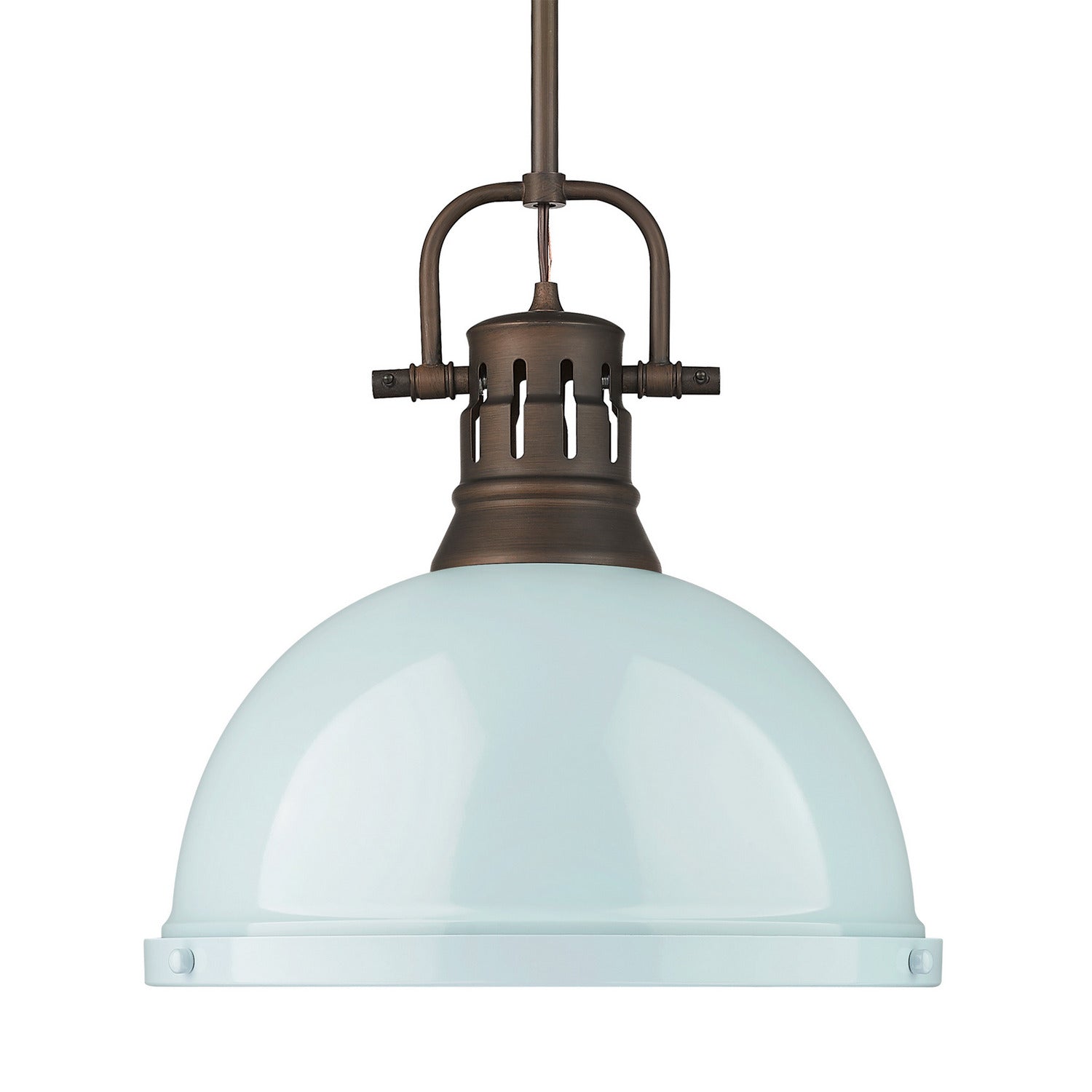 Golden - 3604-L RBZ-SF - One Light Pendant - Duncan - Rubbed Bronze