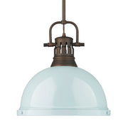 Golden - 3604-L RBZ-SF - One Light Pendant - Duncan - Rubbed Bronze