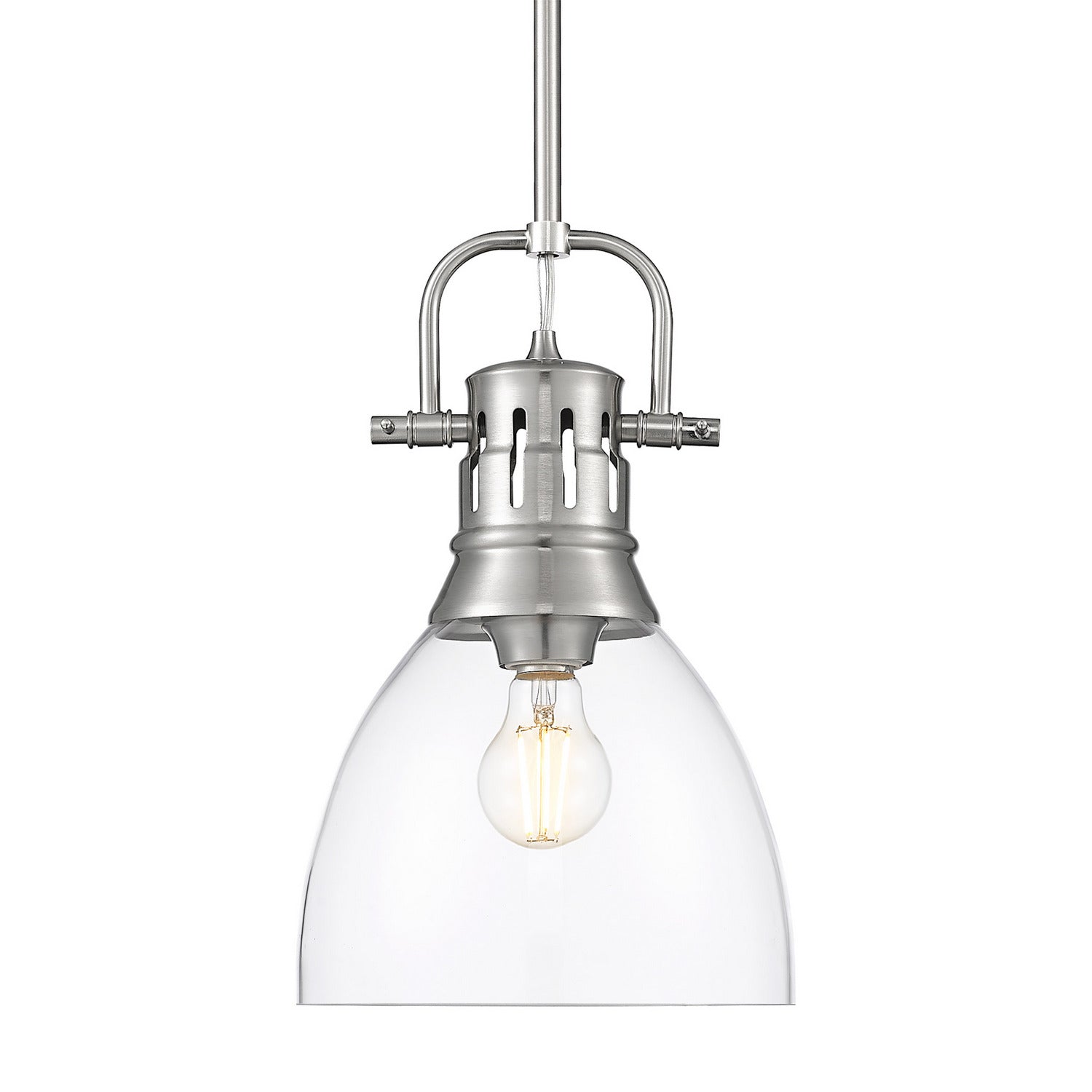 Golden - 3604-S PW-CLR - One Light Pendant - Duncan - Pewter