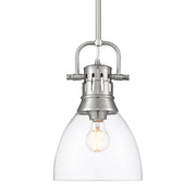 Golden - 3604-S PW-CLR - One Light Pendant - Duncan - Pewter