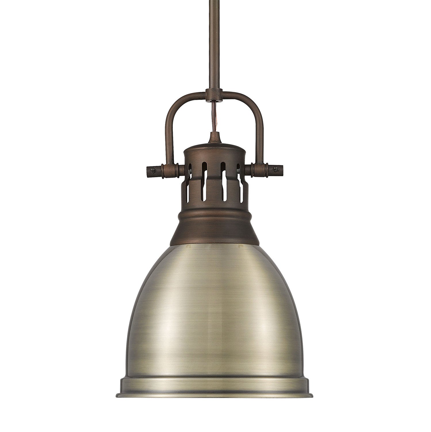 Golden - 3604-S RBZ-AB - One Light Pendant - Duncan - Rubbed Bronze