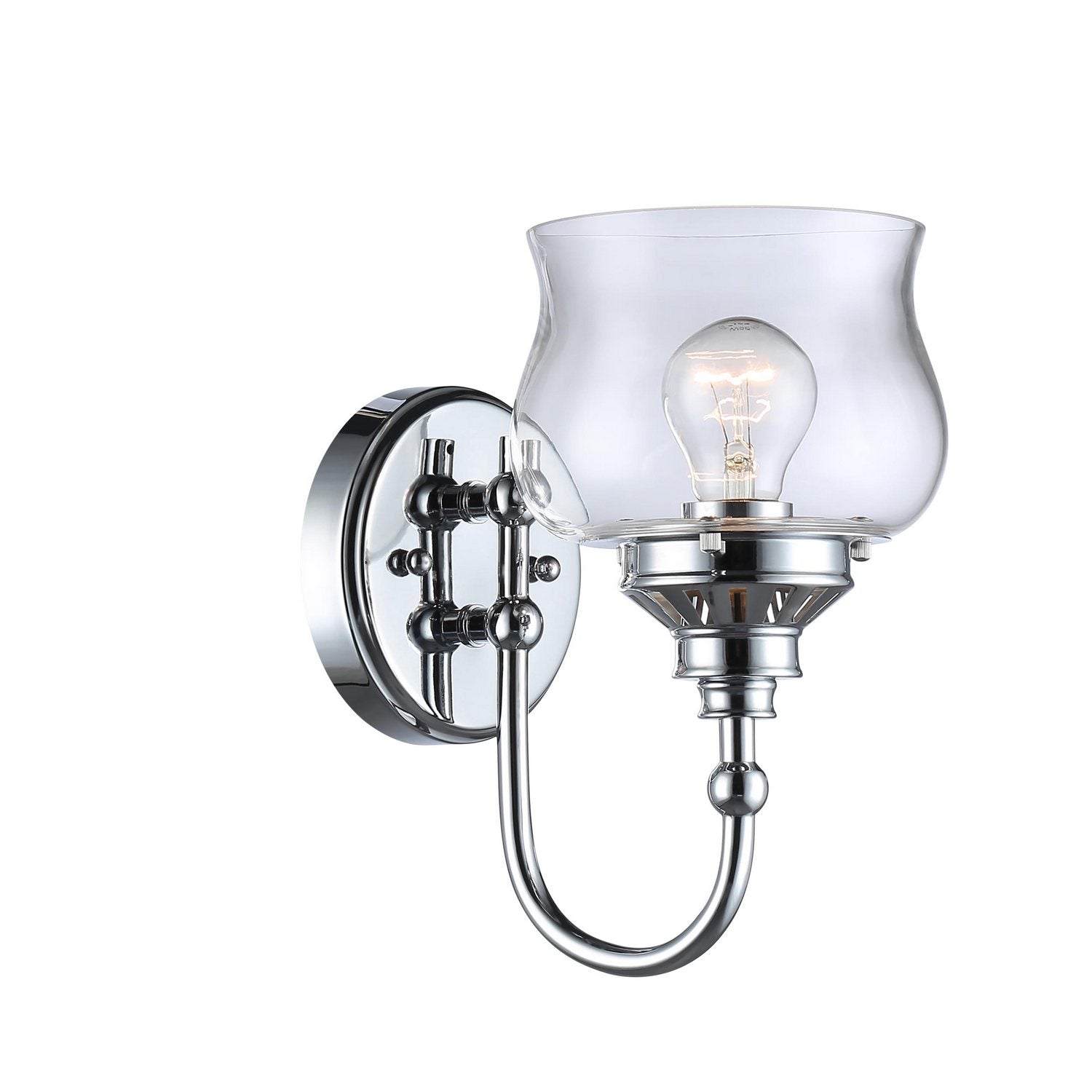 Golden - 3610-1W CH-CLR - One Light Wall Sconce - Daphne - Chrome