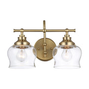 Golden - 3610-BA2 BCB-CLR - Two Light Vanity - Daphne - Brushed Champagne Brass