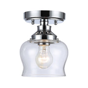 Golden - 3610-SF CH-CLR - One Light Semi-Flush Mount - Daphne - Chrome