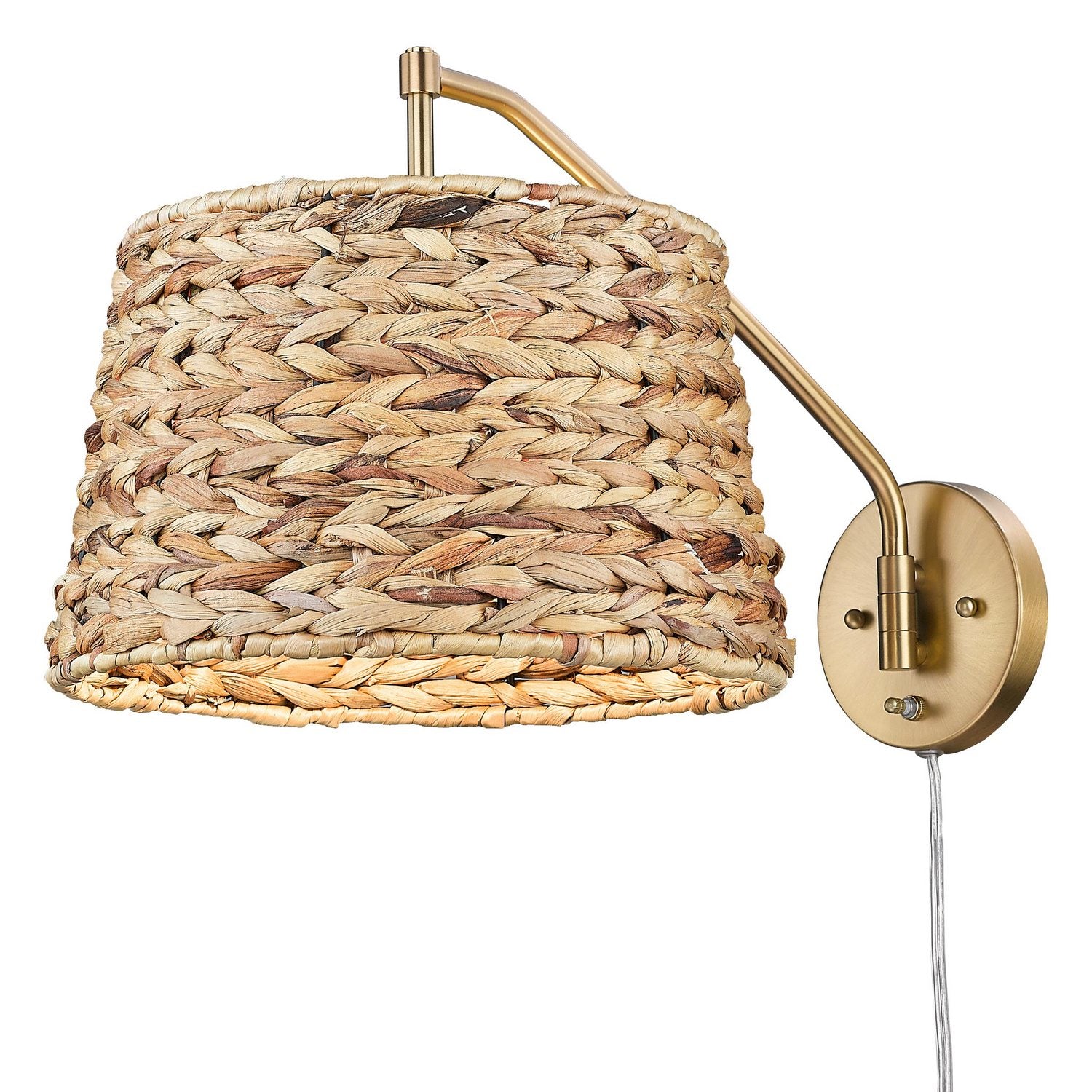 Golden - 3694-A1W BCB-WSG - One Light Swing Arm - Ryleigh - Brushed Champagne Brass