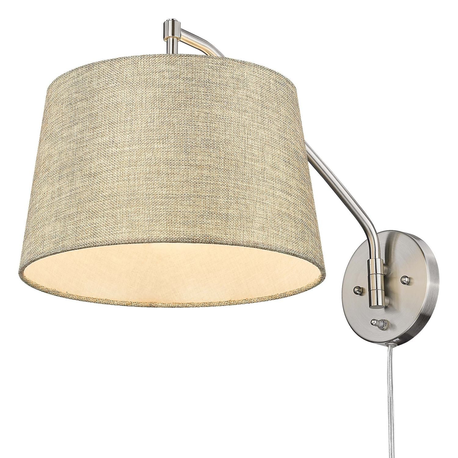 Golden - 3694-A1W PW-NS - One Light Swing Arm - Ryleigh - Pewter