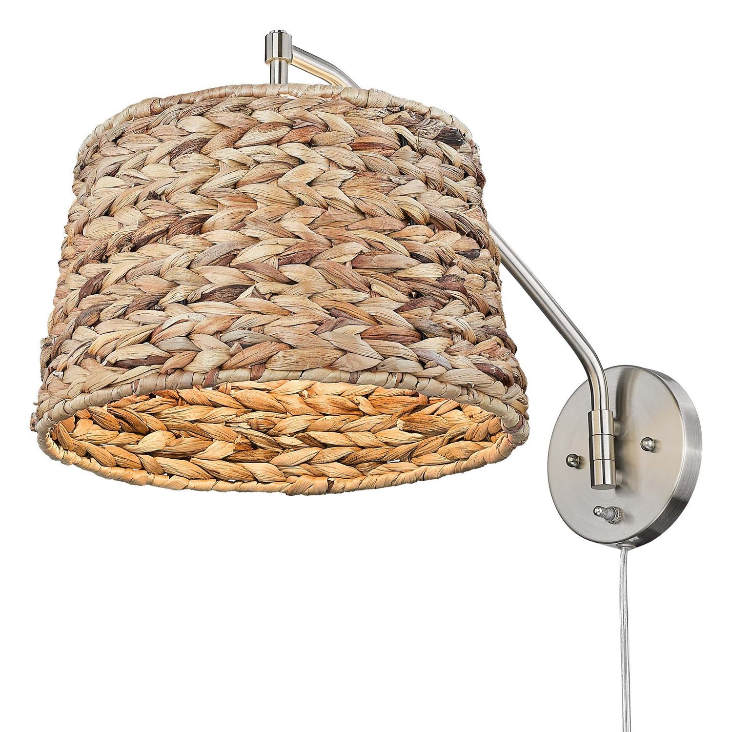 Golden - 3694-A1W PW-WSG - One Light Swing Arm - Ryleigh - Pewter