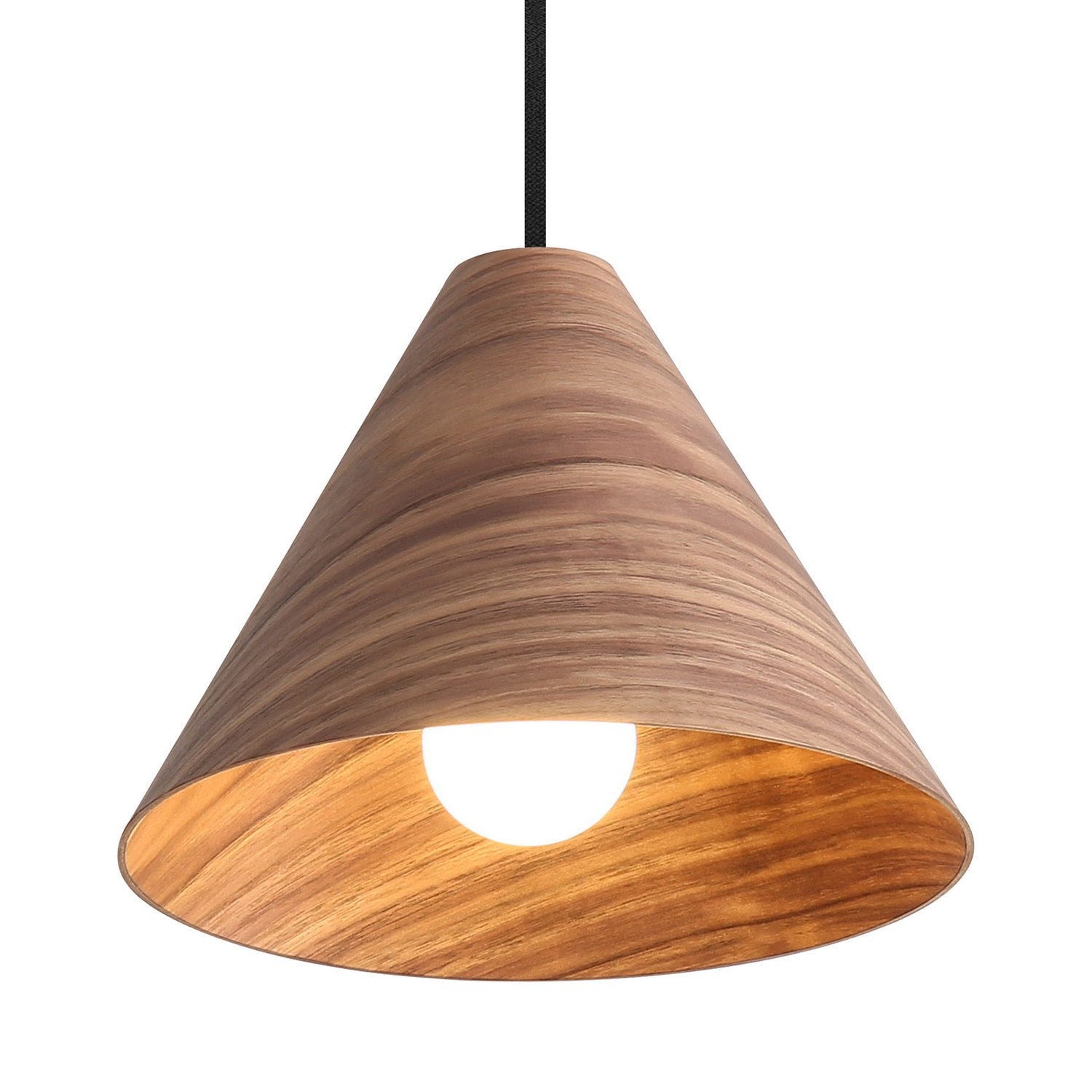 Golden - 3988-10 DWA - One Light Mini Pendant - Conique - Dark Walnut
