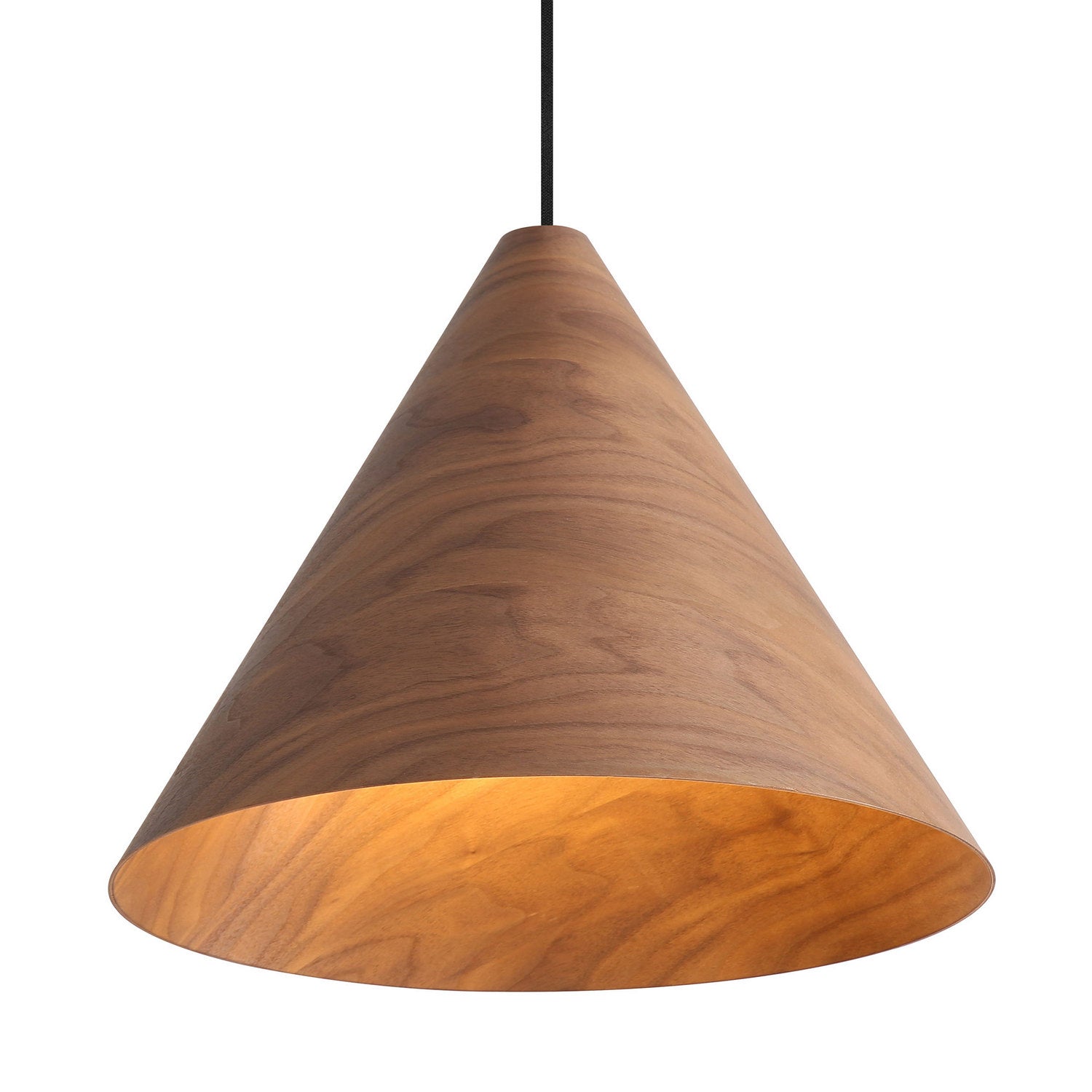 Golden - 3988-18 DWA - Two Light Pendant - Conique - Dark Walnut