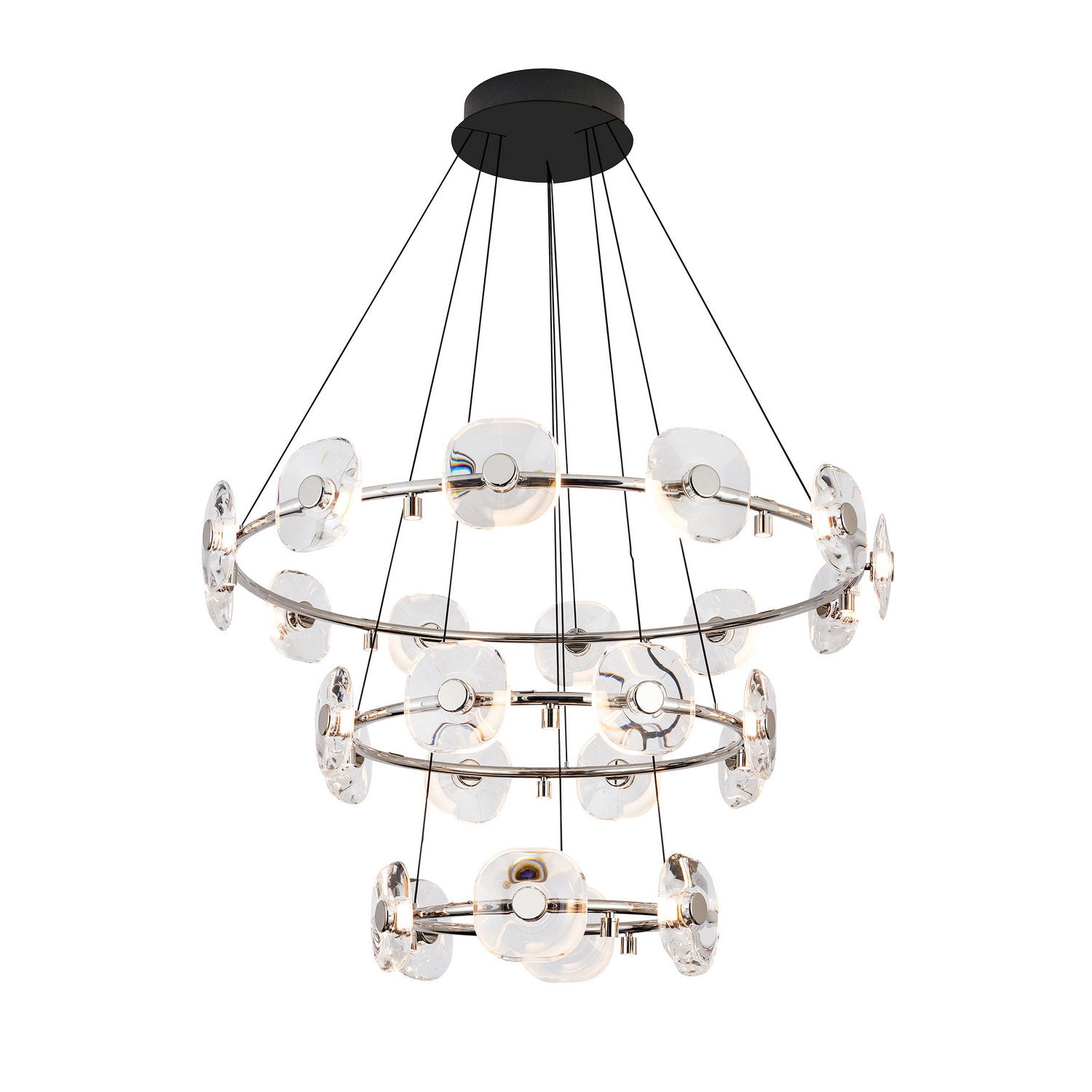Golden - 5028-12-8-6 CH - LED Chandelier - Celestia - Chrome