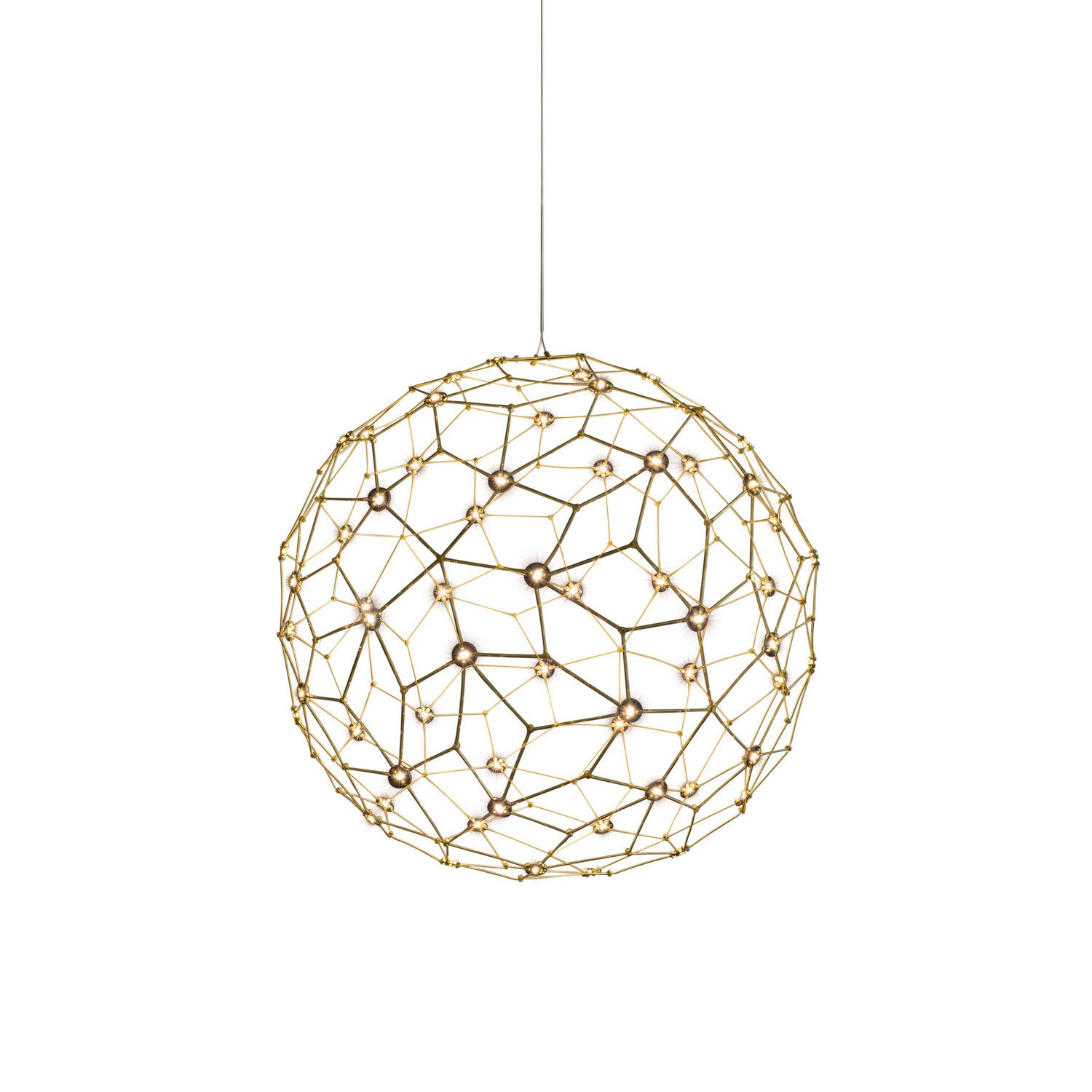 Golden - 5462-16 NBS - LED Pendant - Spheris - Natural Brass