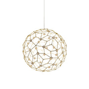 Golden - 5462-16 NBS - LED Pendant - Spheris - Natural Brass