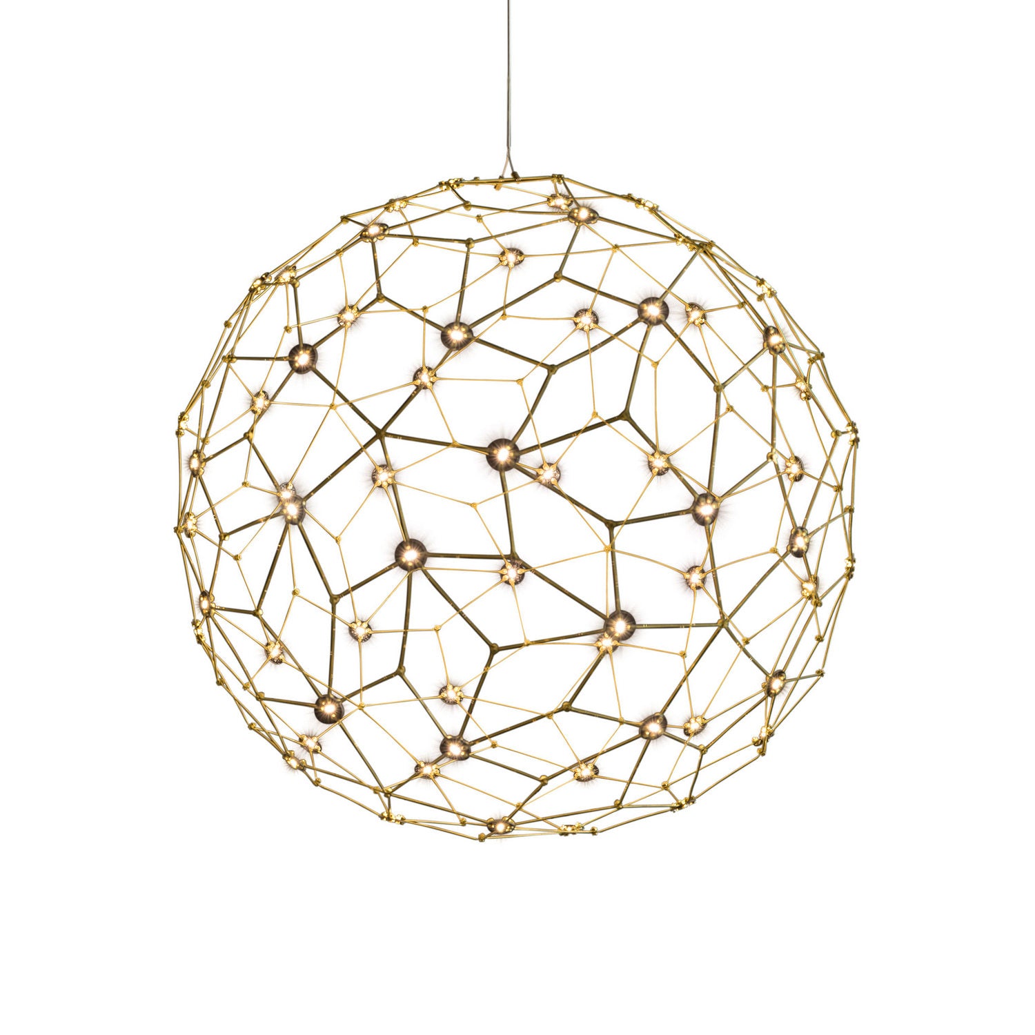 Golden - 5462-24 NBS - LED Pendant - Spheris - Natural Brass