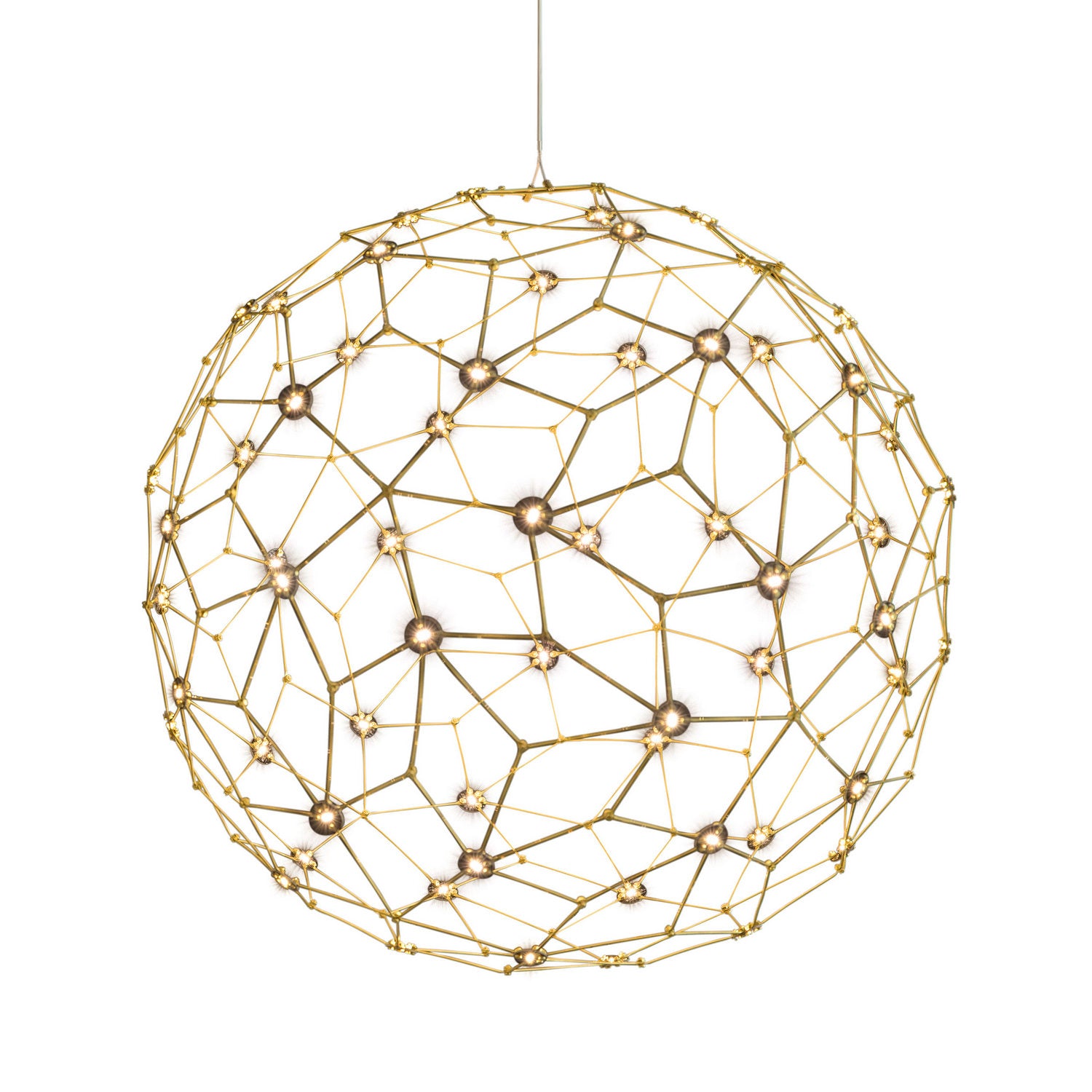 Golden - 5462-32 NBS - LED Pendant - Spheris - Natural Brass