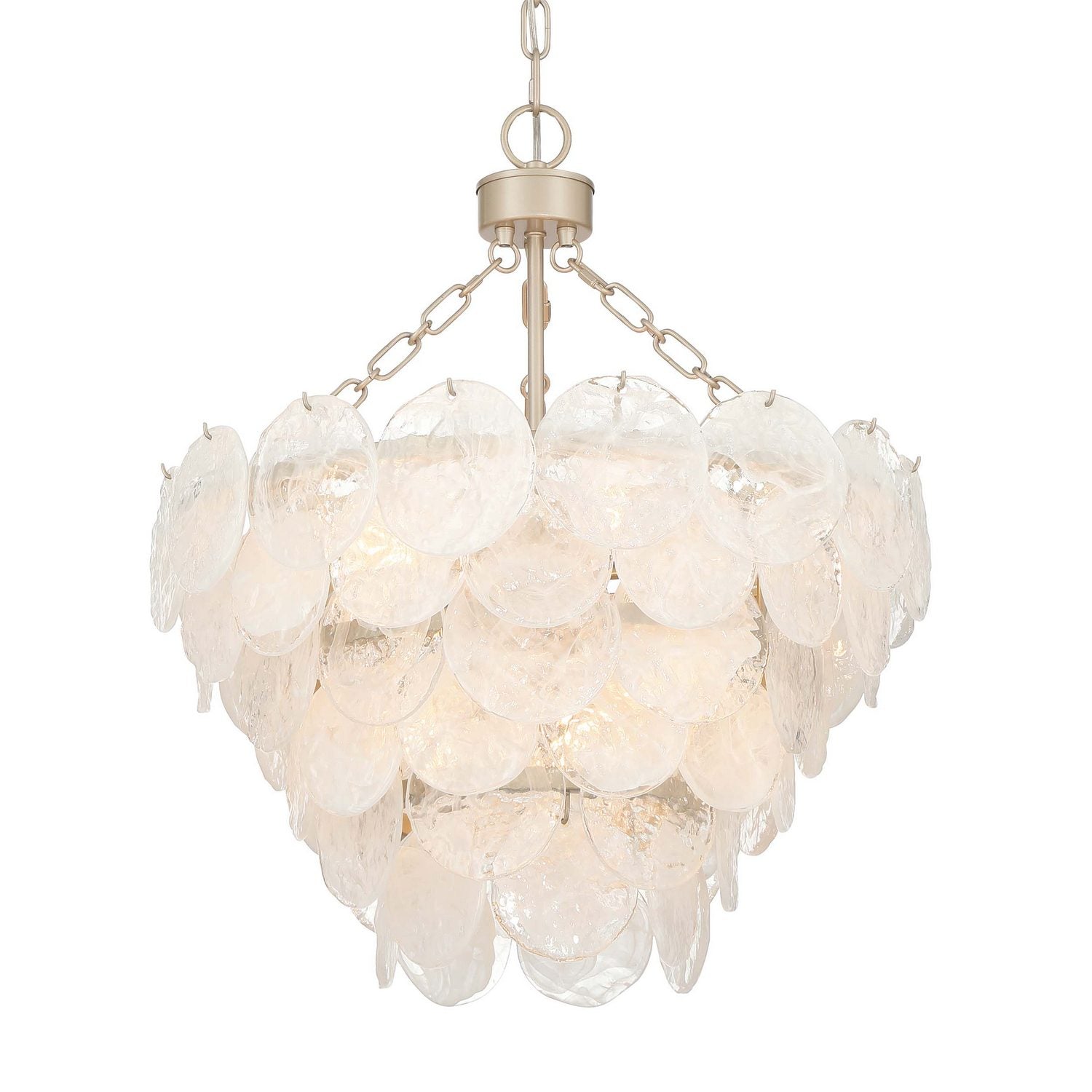Golden - 6007-20 AGS-CCG - Eight Light Pendant - Cascada - Aegean Silver