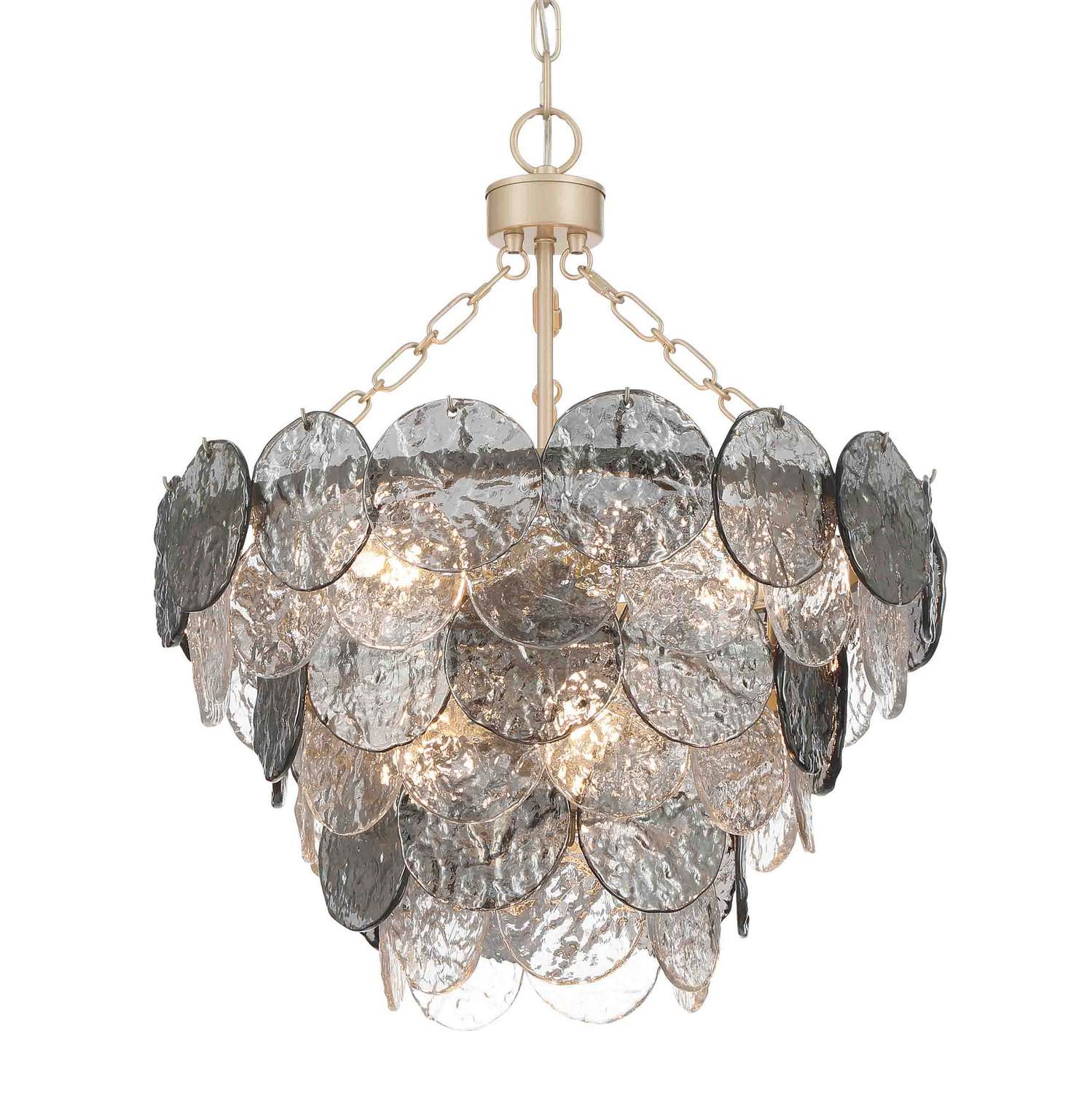 Golden - 6007-20 AGS-SPG - Eight Light Pendant - Cascada - Aegean Silver
