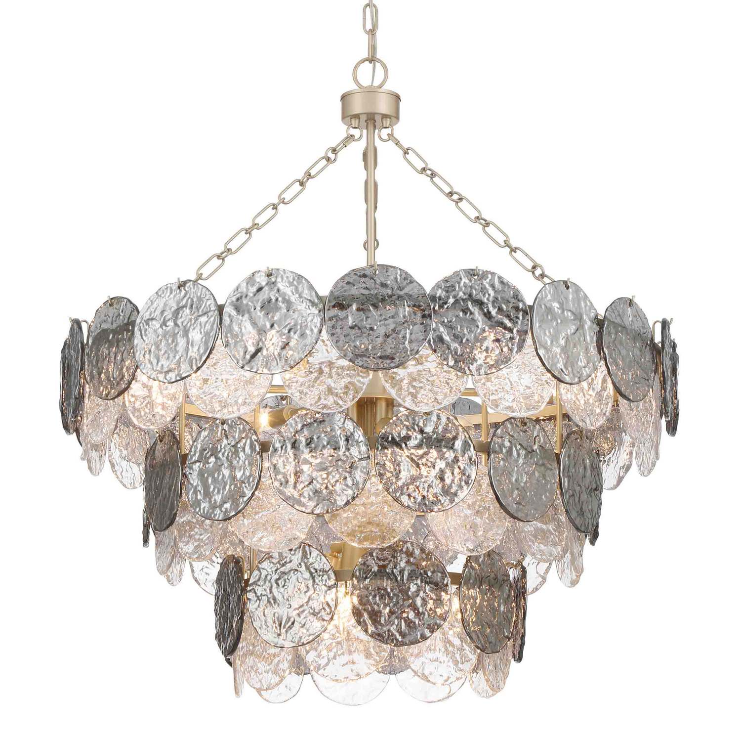 Golden - 6007-32 AGS-SPG - 13 Light Pendant - Cascada - Aegean Silver