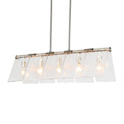 Golden - 6072-LP PW-HWG - Five Light Linear Pendant - Serenity - Pewter