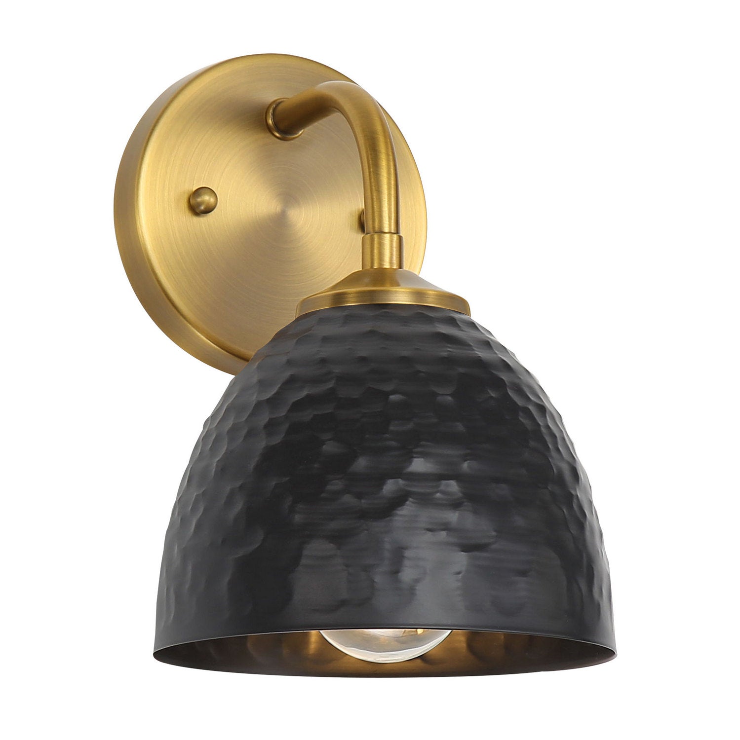 Golden - 6950-1W MBS-BLK - One Light Wall Sconce - Shepard - Modern Brass