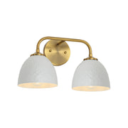 Golden - 6950-BA2 MBS-WHT - Two Light Vanity - Shepard - Modern Brass