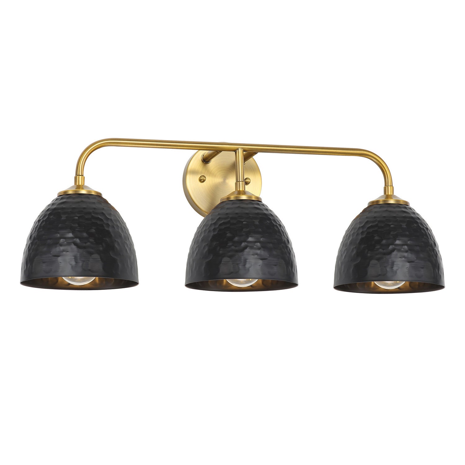 Golden - 6950-BA3 MBS-BLK - Three Light Vanity - Shepard - Modern Brass