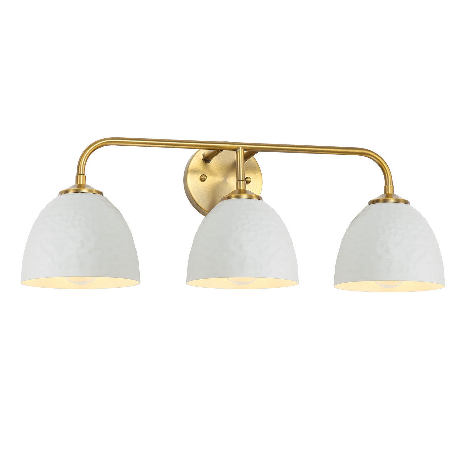 Golden - 6950-BA3 MBS-WHT - Three Light Vanity - Shepard - Modern Brass