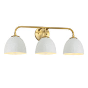 Golden - 6950-BA3 MBS-WHT - Three Light Vanity - Shepard - Modern Brass