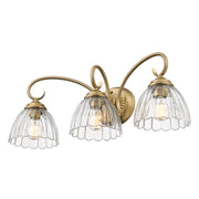 Golden - 6952-BA3 BCB-CLR - Three Light Vanity - Audra - Brushed Champagne Brass