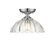 Golden - 6952-SF CH-CLR - One Light Semi-Flush Mount - Audra - Chrome
