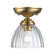 Golden - 6952-SF7 BCB-CLR - One Light Semi-Flush Mount - Audra - Brushed Champagne Brass