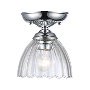 Golden - 6952-SF7 CH-CLR - One Light Semi-Flush Mount - Audra - Chrome