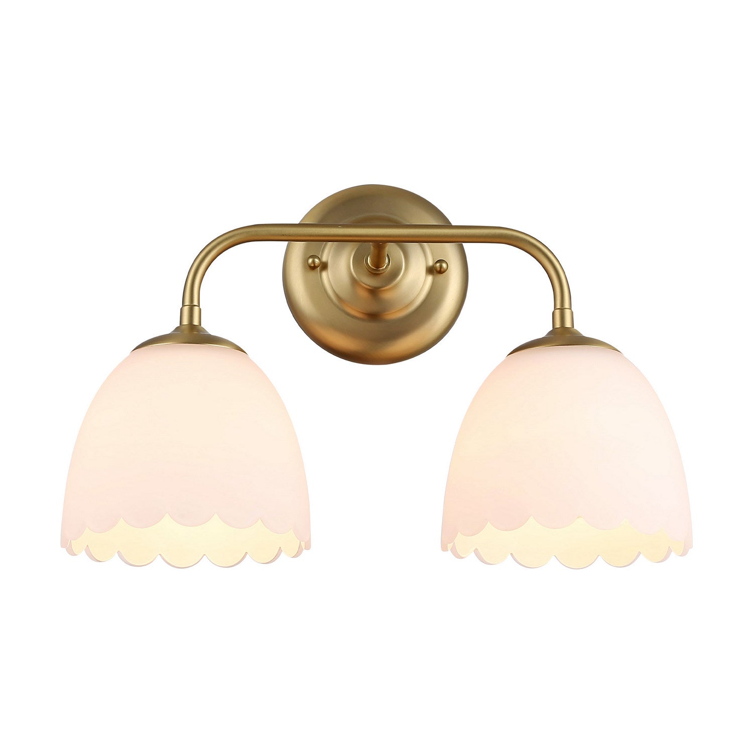 Golden - 6954-BA2 BCB-OP - Two Light Vanity - Dorinda - Brushed Champagne Brass