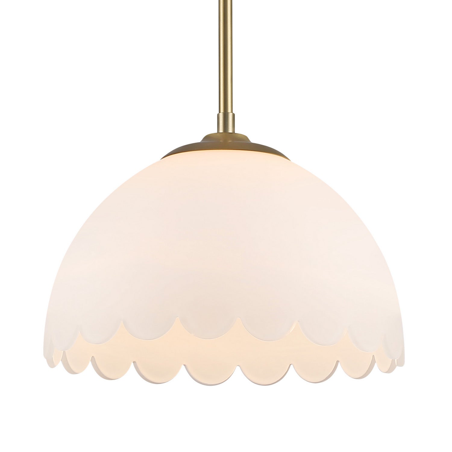 Golden - 6954-M BCB-OP - One Light Pendant - Dorinda - Brushed Champagne Brass